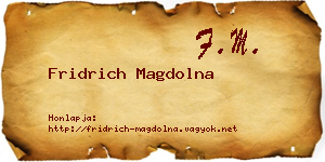 Fridrich Magdolna névjegykártya